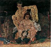 Egon Schiele The Familly (mk12) oil on canvas